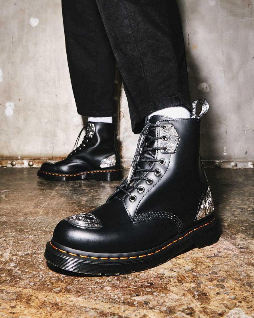 schwarze dr. martens king nerd 1460 herren-schnürstiefel