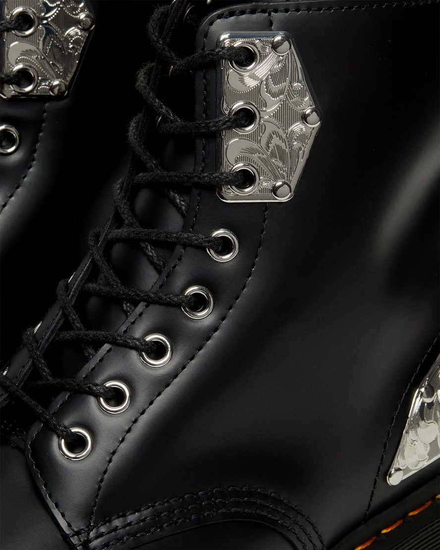 schwarze dr. martens king nerd 1460 herren-schnürstiefel