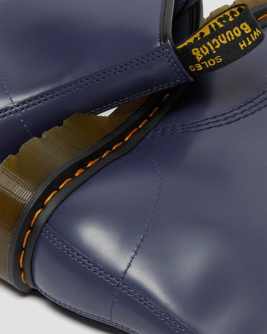 blaue dr. martens 1460 smooth herren-schnürstiefel