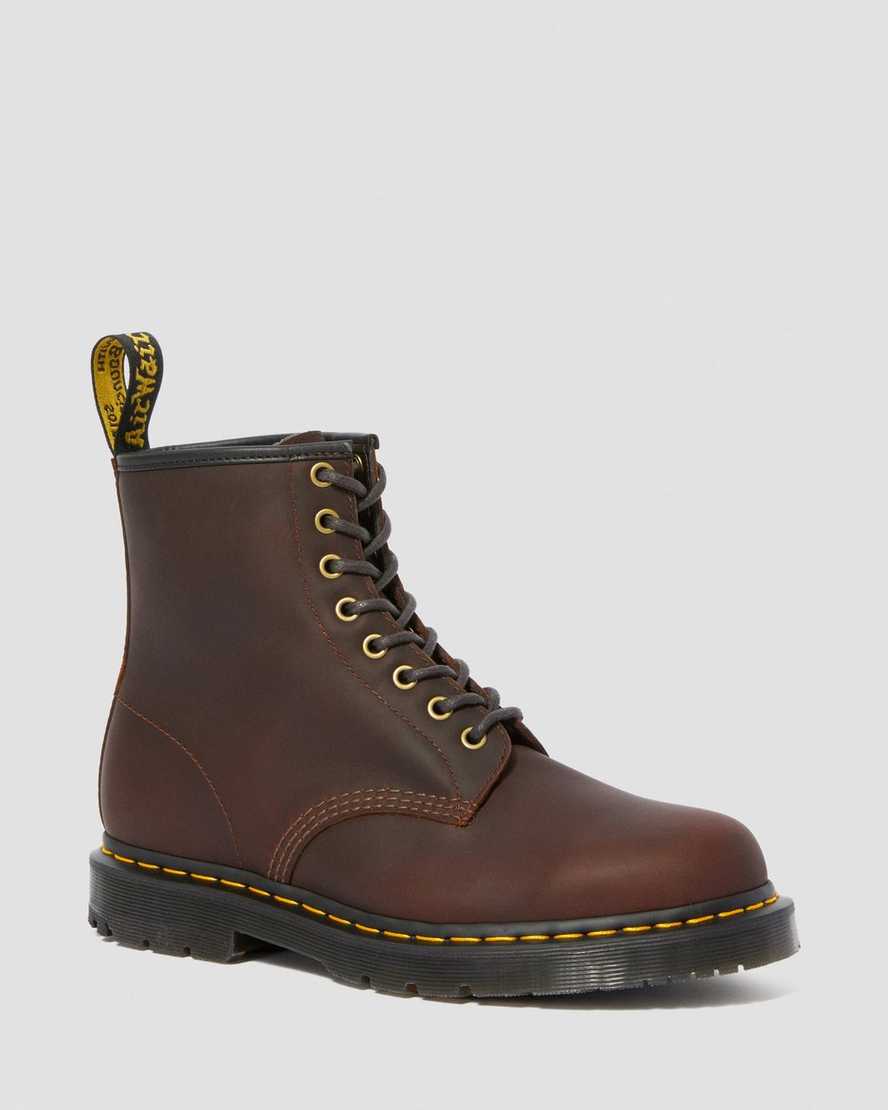 dunkelbraune dr. martens 1460 dm wintergrip herren-schnürstiefel