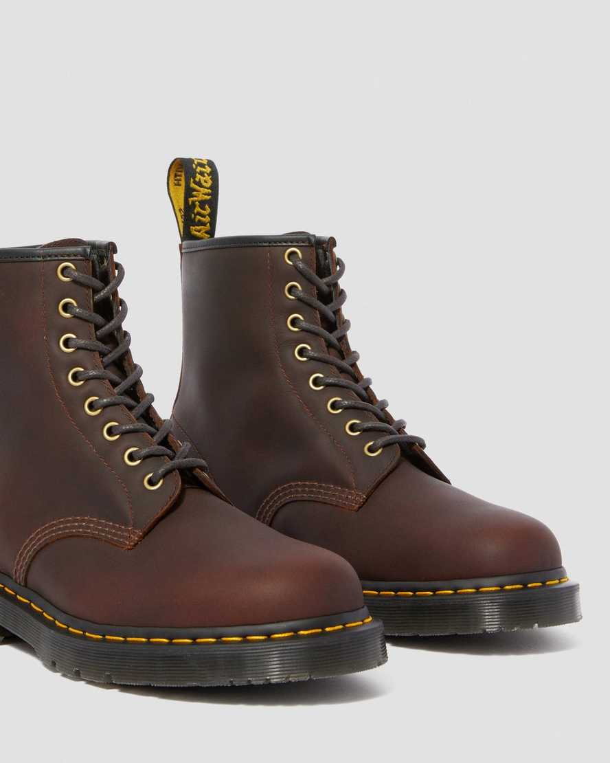 dunkelbraune dr. martens 1460 dm wintergrip herren-schnürstiefel