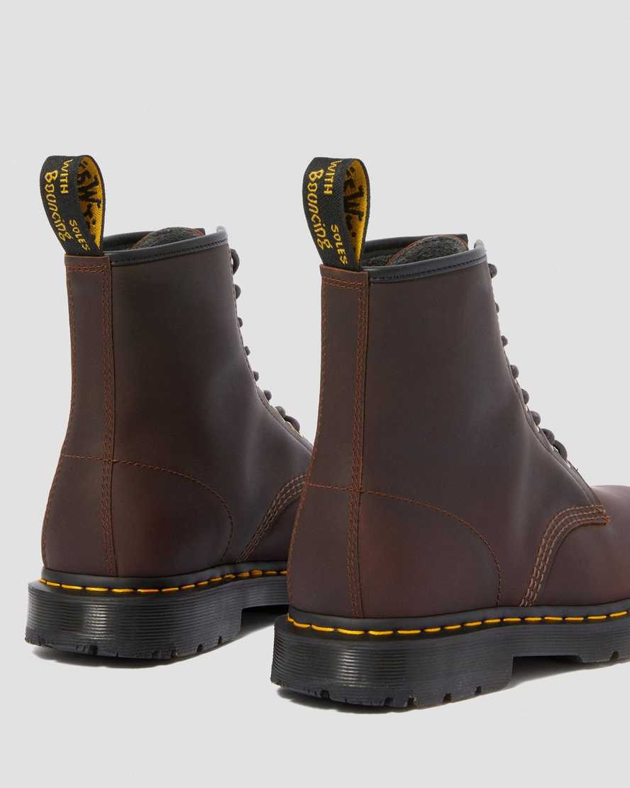dunkelbraune dr. martens 1460 dm wintergrip herren-schnürstiefel