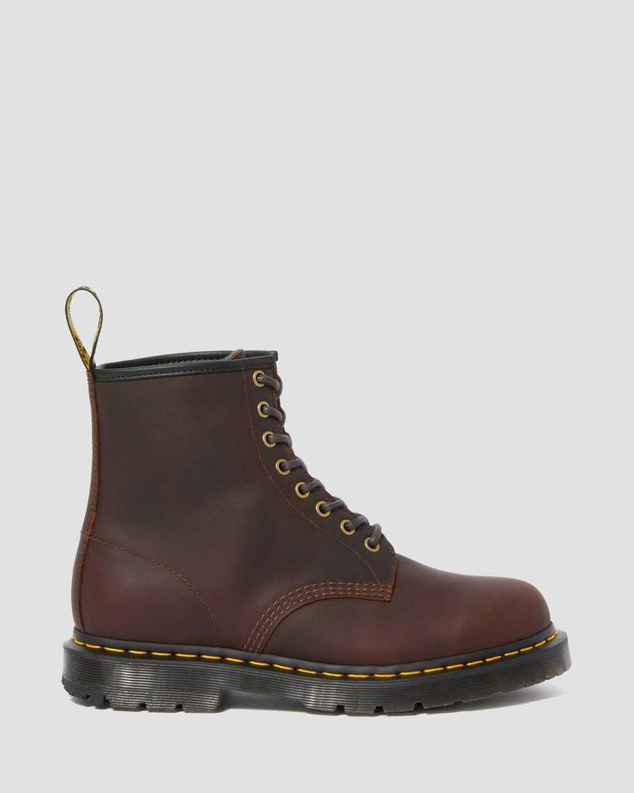 dunkelbraune dr. martens 1460 dm wintergrip herren-schnürstiefel