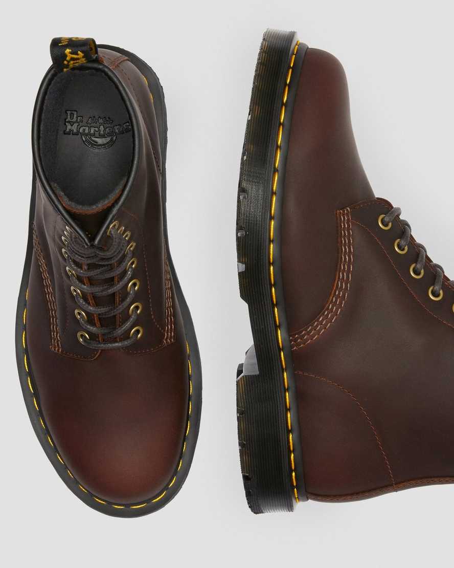 dunkelbraune dr. martens 1460 dm wintergrip herren-schnürstiefel