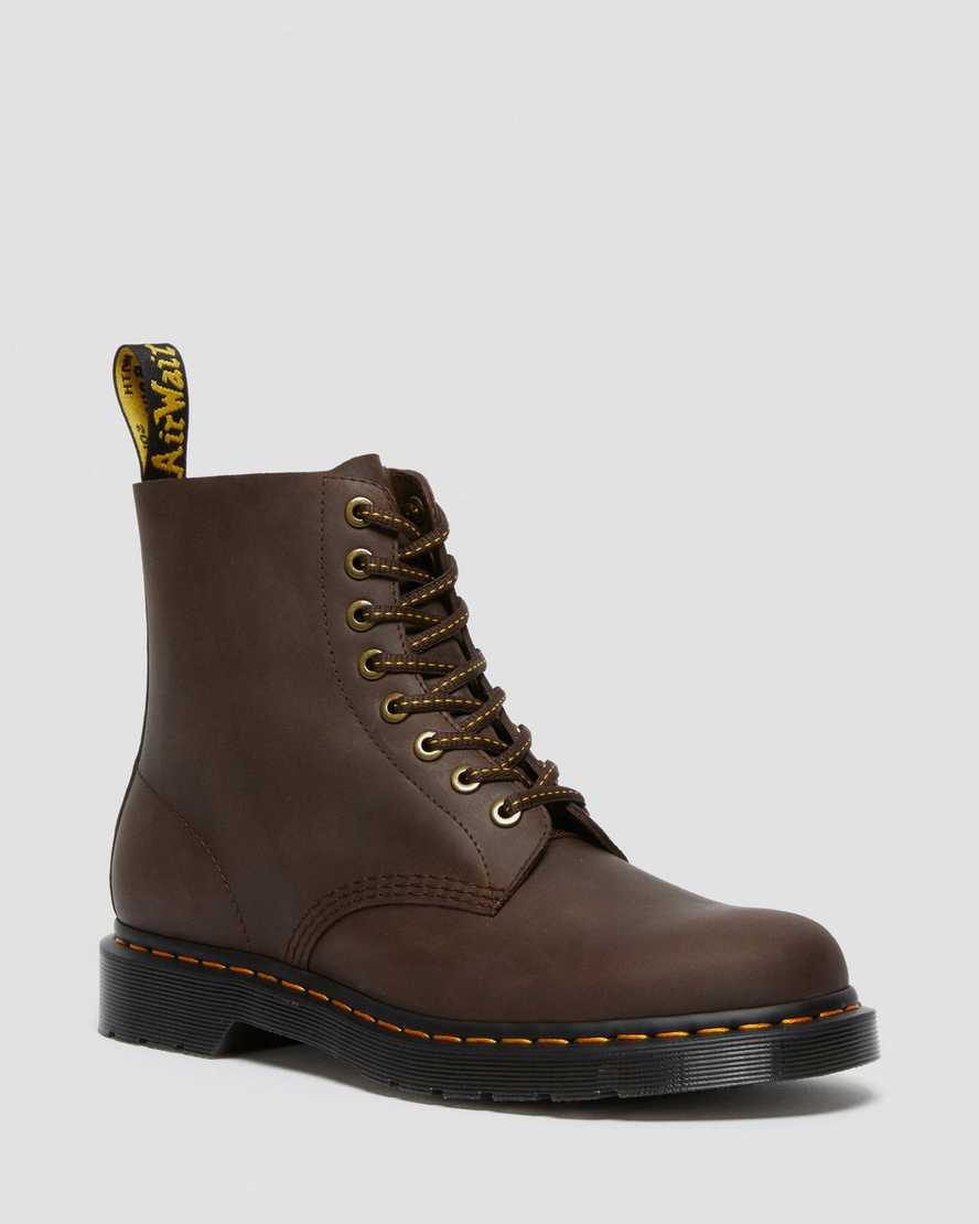 dunkelbraune dr. martens 1460 pascal herren-schnürstiefel