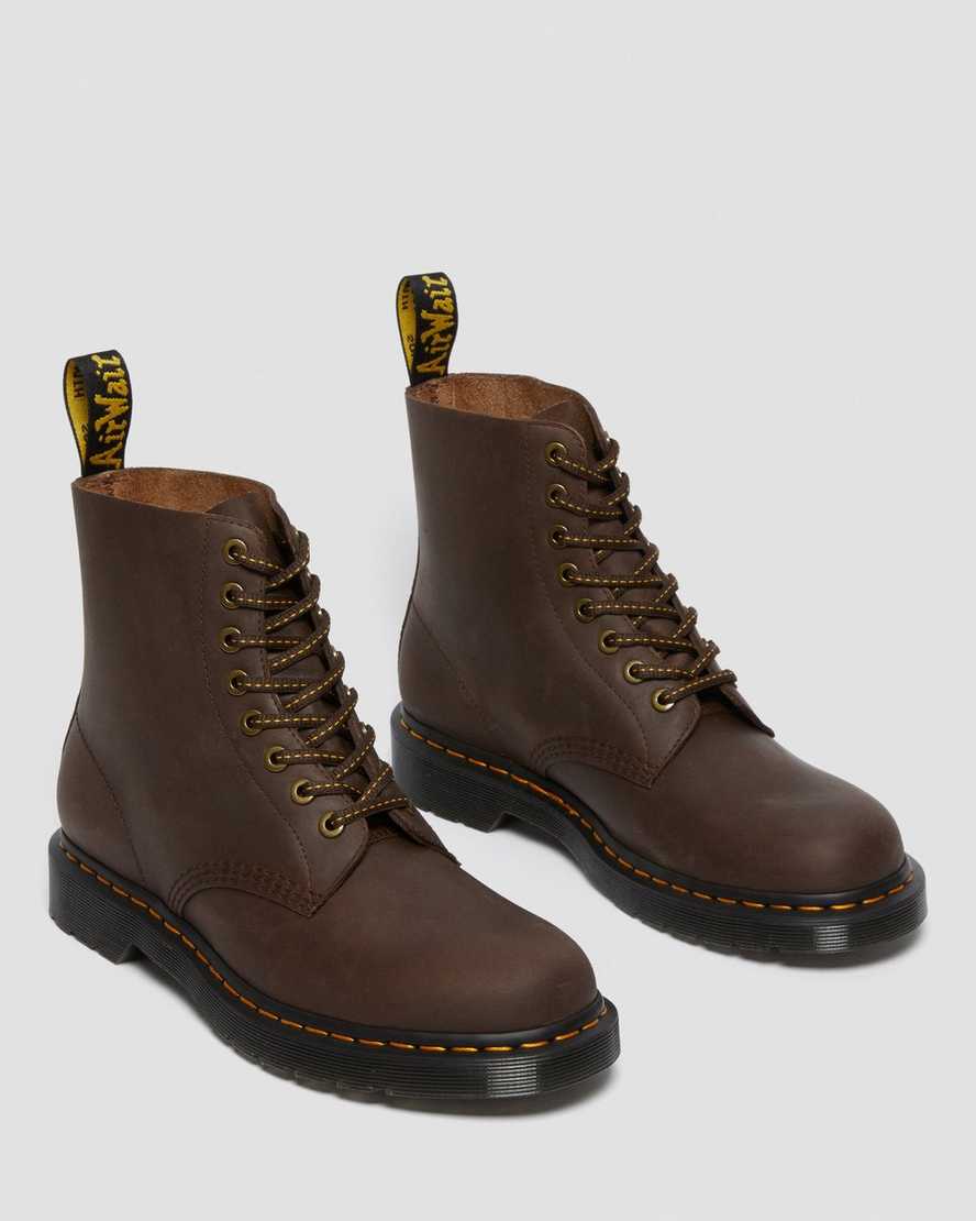 dunkelbraune dr. martens 1460 pascal herren-schnürstiefel