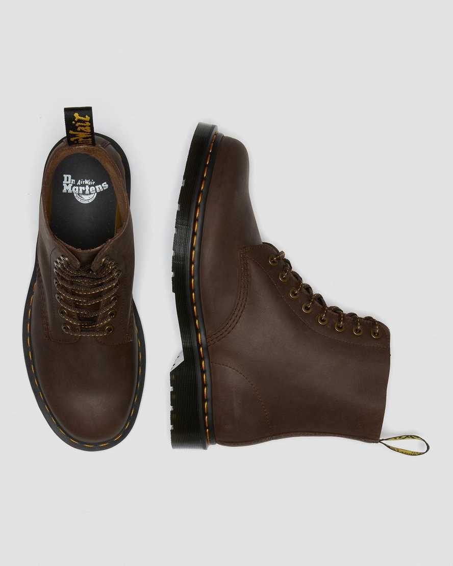 dunkelbraune dr. martens 1460 pascal herren-schnürstiefel