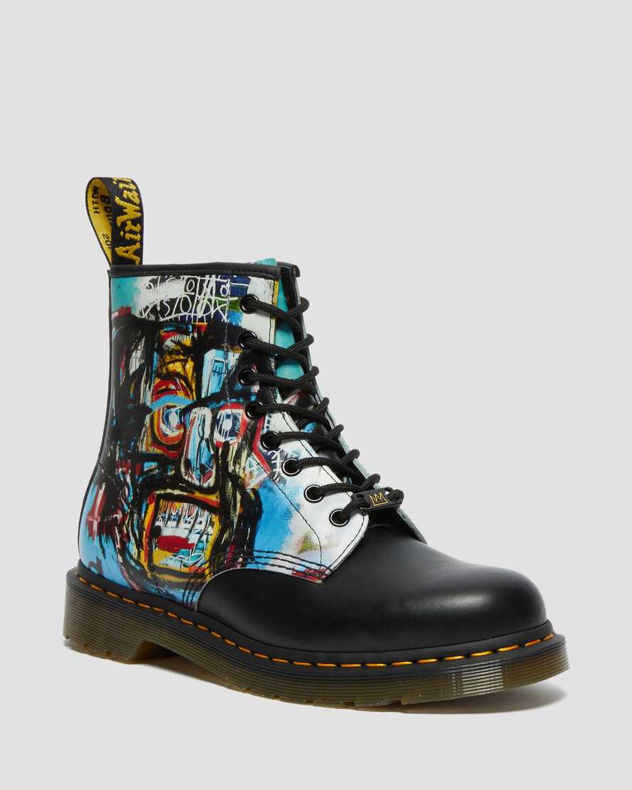 schwarze dr. martens 1460 basquiat herren-schnürstiefel