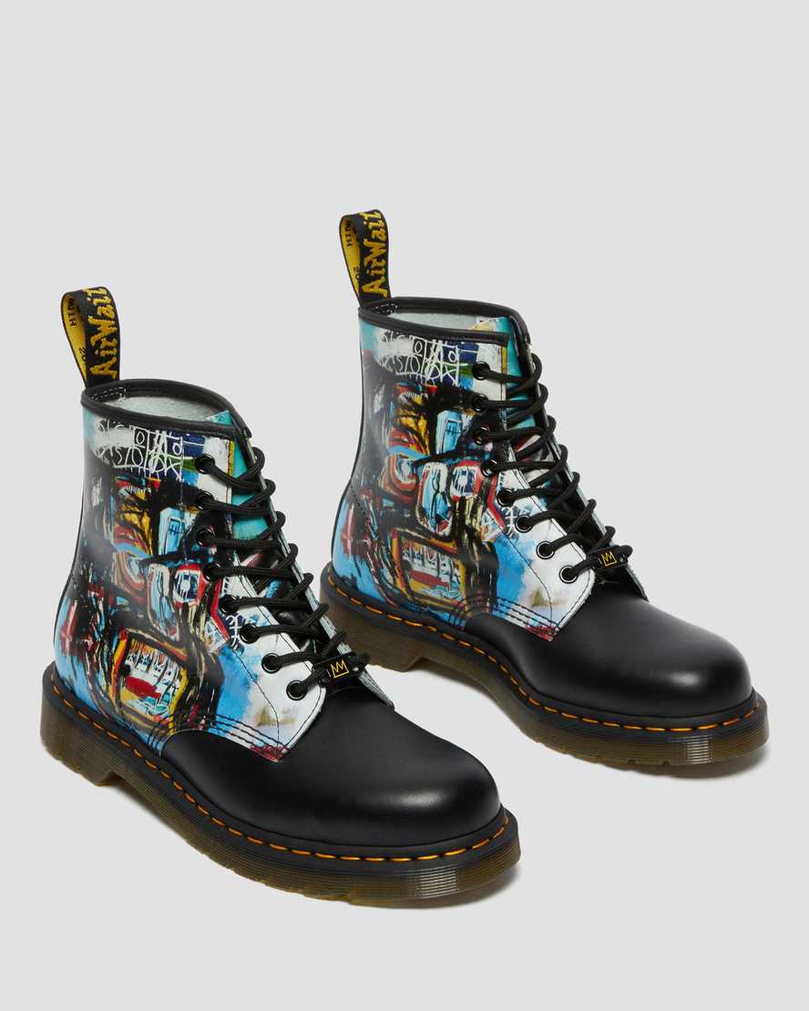 schwarze dr. martens 1460 basquiat herren-schnürstiefel