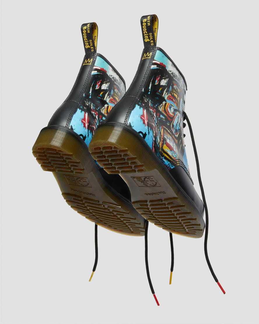 schwarze dr. martens 1460 basquiat herren-schnürstiefel