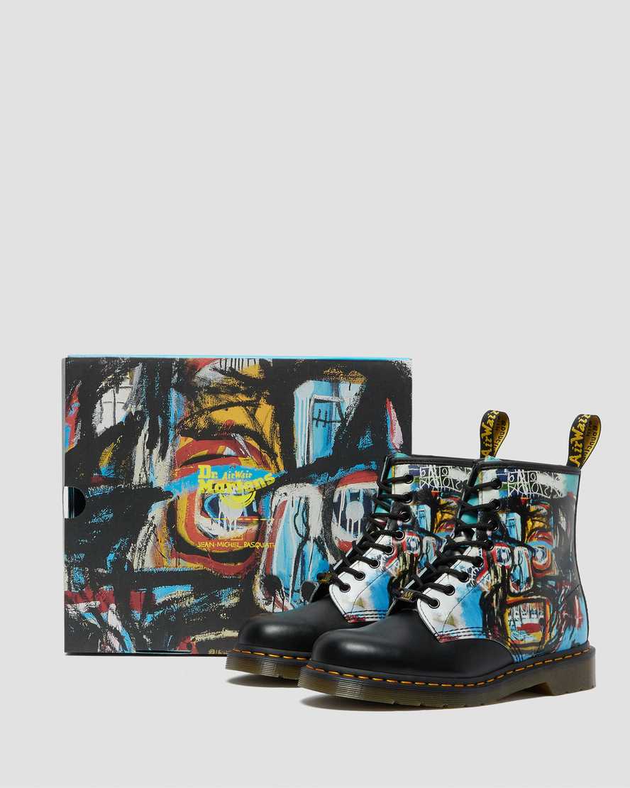 schwarze dr. martens 1460 basquiat herren-schnürstiefel