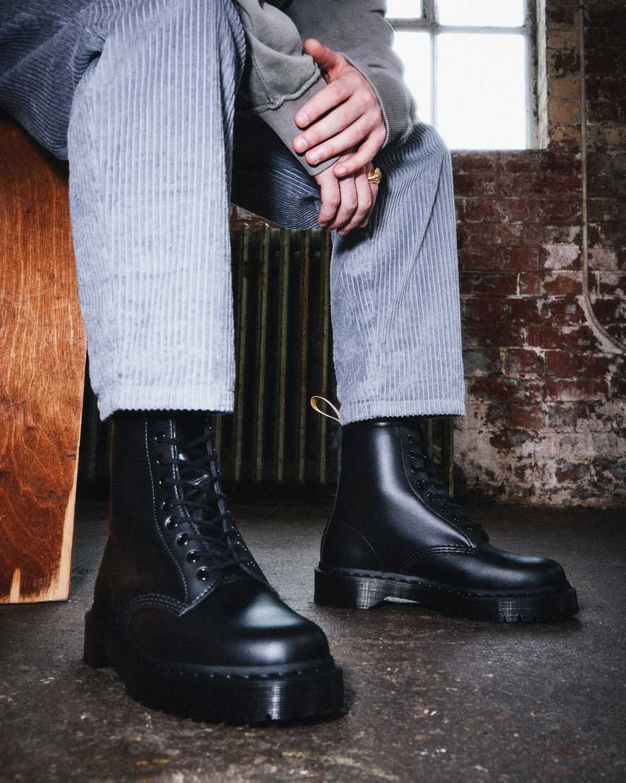 schwarze dr. martens 1460 bex mono herren-schnürstiefel