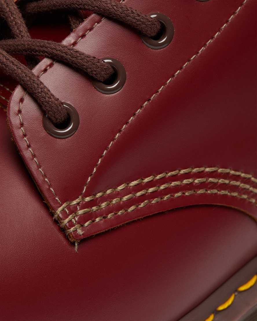 rote dr. martens 1460 vintage herren-schnürstiefel hergestellt in england