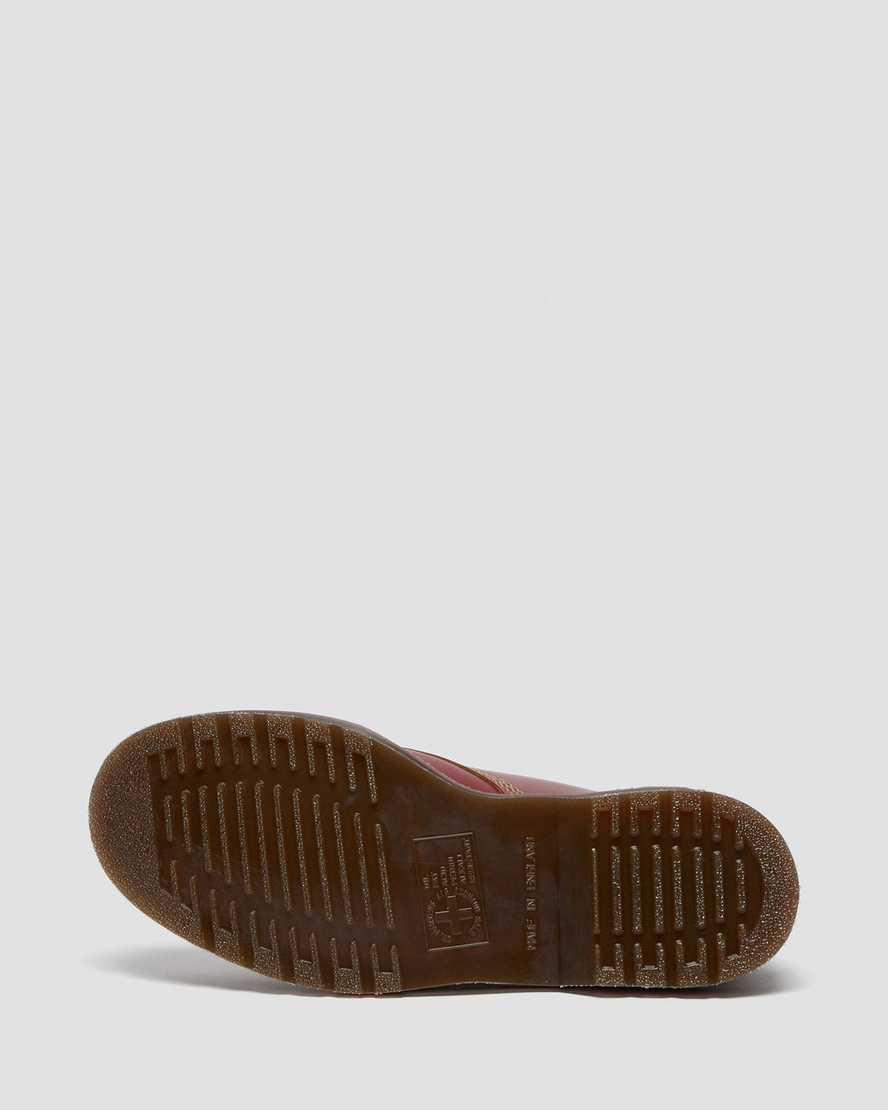 rote dr. martens 1460 vintage herren-schnürstiefel hergestellt in england