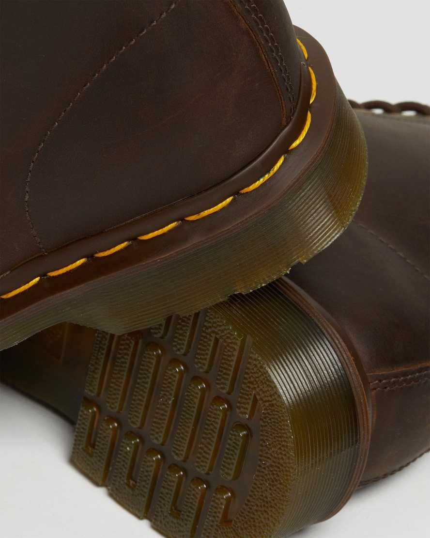 braune dr. martens 1460 crazy horse herren-schnürstiefel