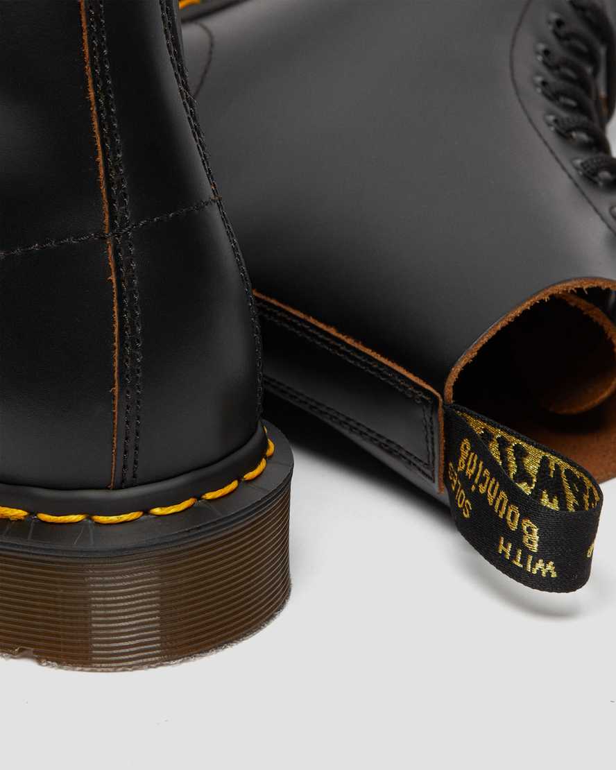 schwarze dr. martens 1460 vintage herren-schnürstiefel hergestellt in england