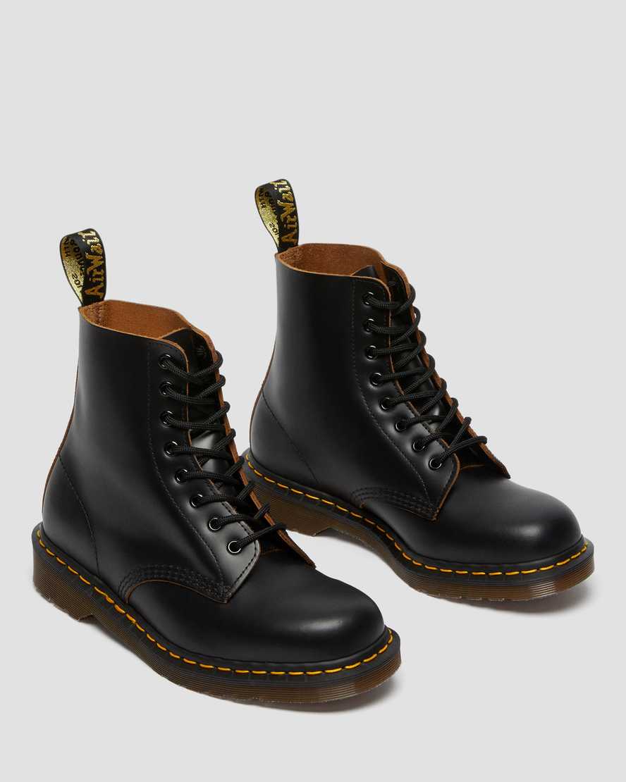 schwarze dr. martens 1460 vintage herren-schnürstiefel hergestellt in england