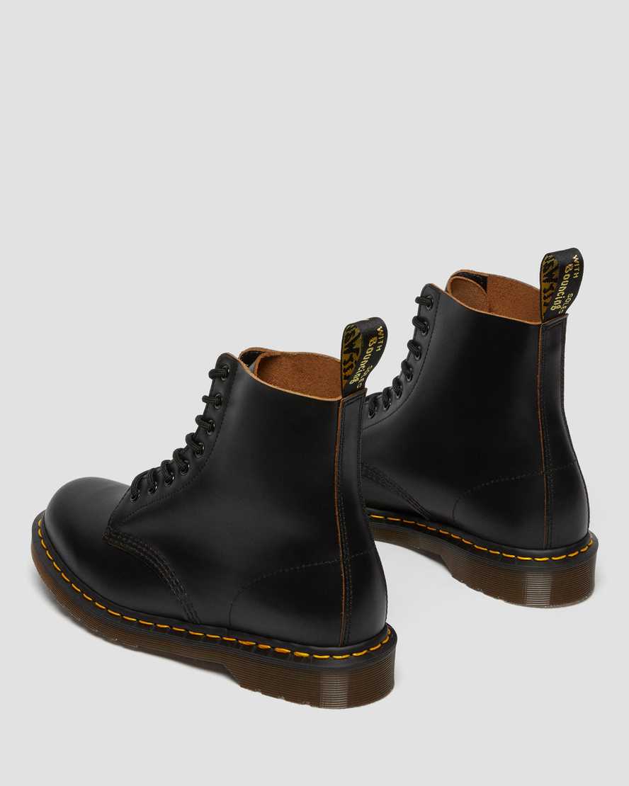 schwarze dr. martens 1460 vintage herren-schnürstiefel hergestellt in england