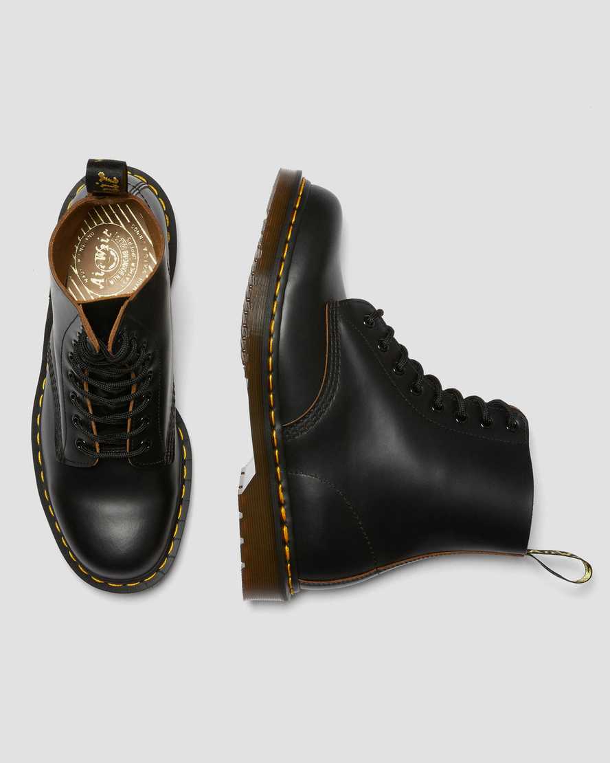 schwarze dr. martens 1460 vintage herren-schnürstiefel hergestellt in england