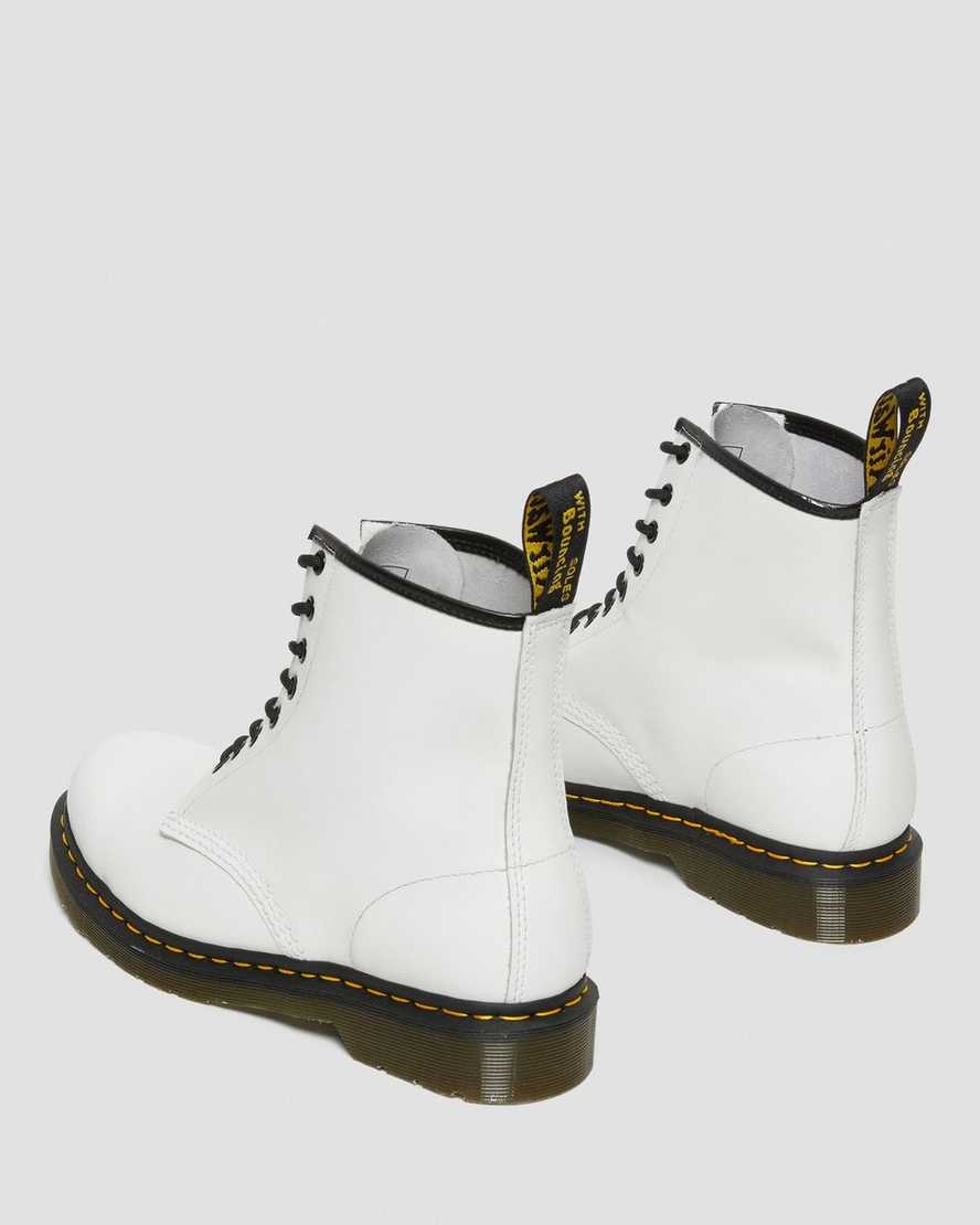 weiße dr. martens 1460 glatte herren-schnürstiefel