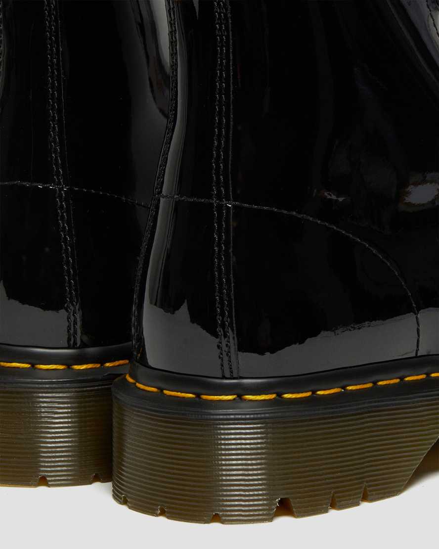 schwarze dr. martens 1460 bex lackleder-schnürstiefel für herren.