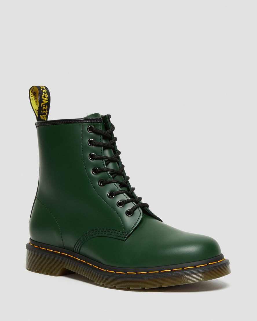 grüne dr. martens 1460 smooth herren-schnürstiefel