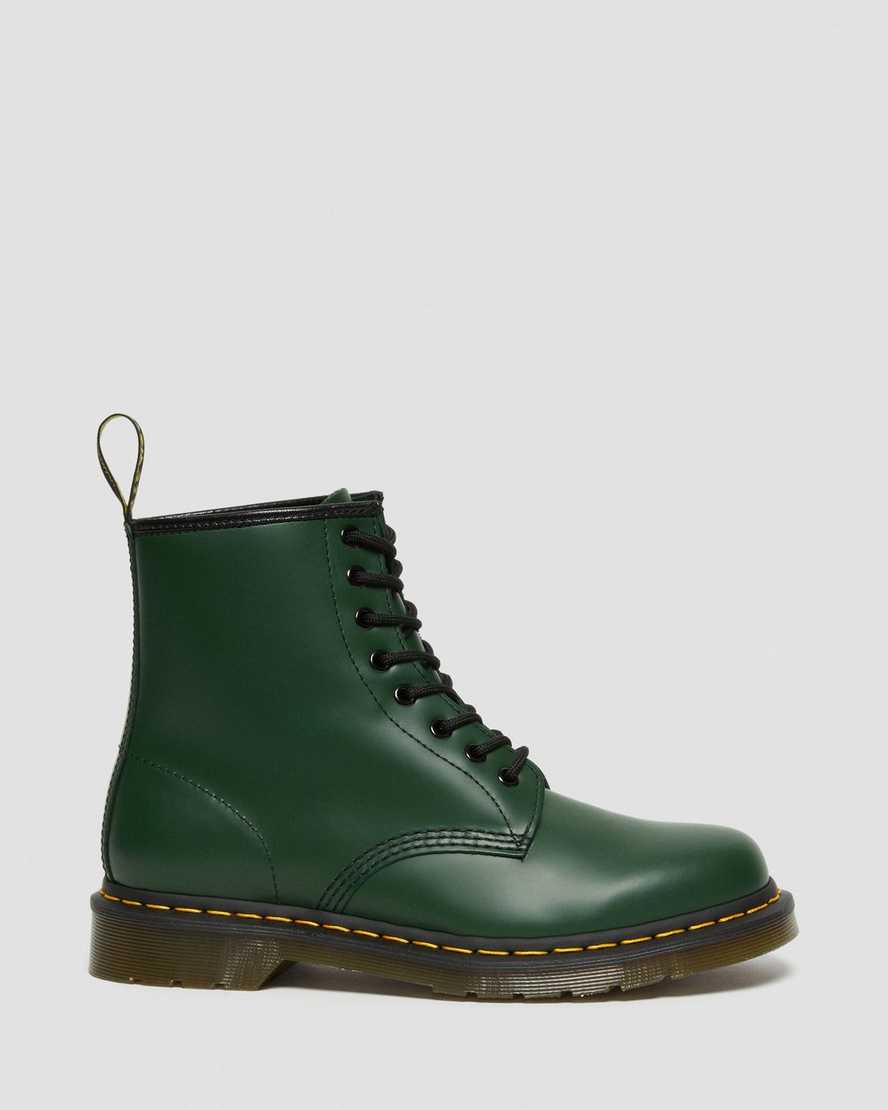 grüne dr. martens 1460 smooth herren-schnürstiefel