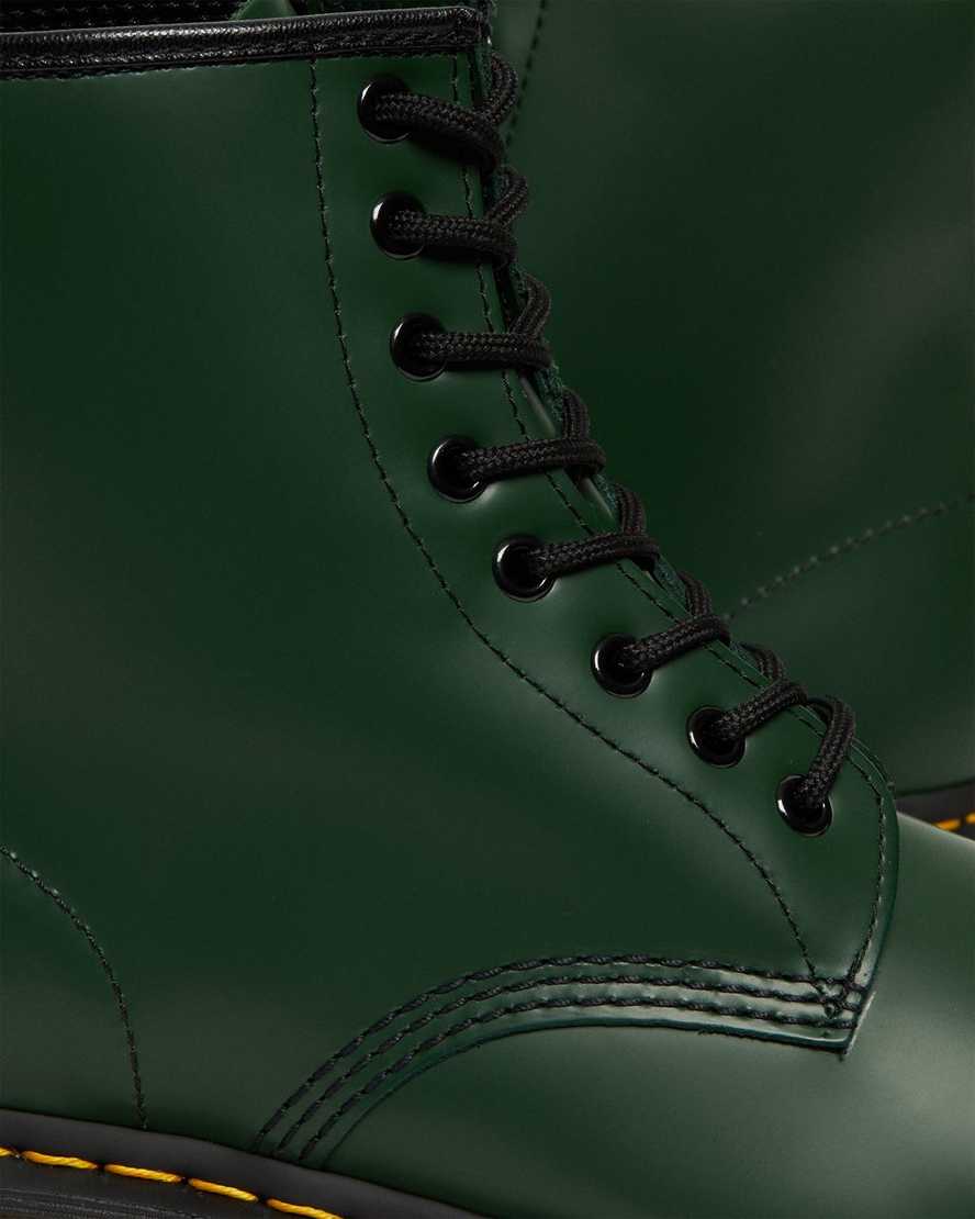 grüne dr. martens 1460 smooth herren-schnürstiefel