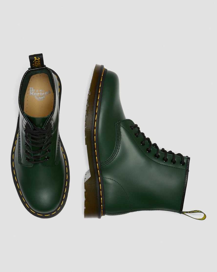 grüne dr. martens 1460 smooth herren-schnürstiefel