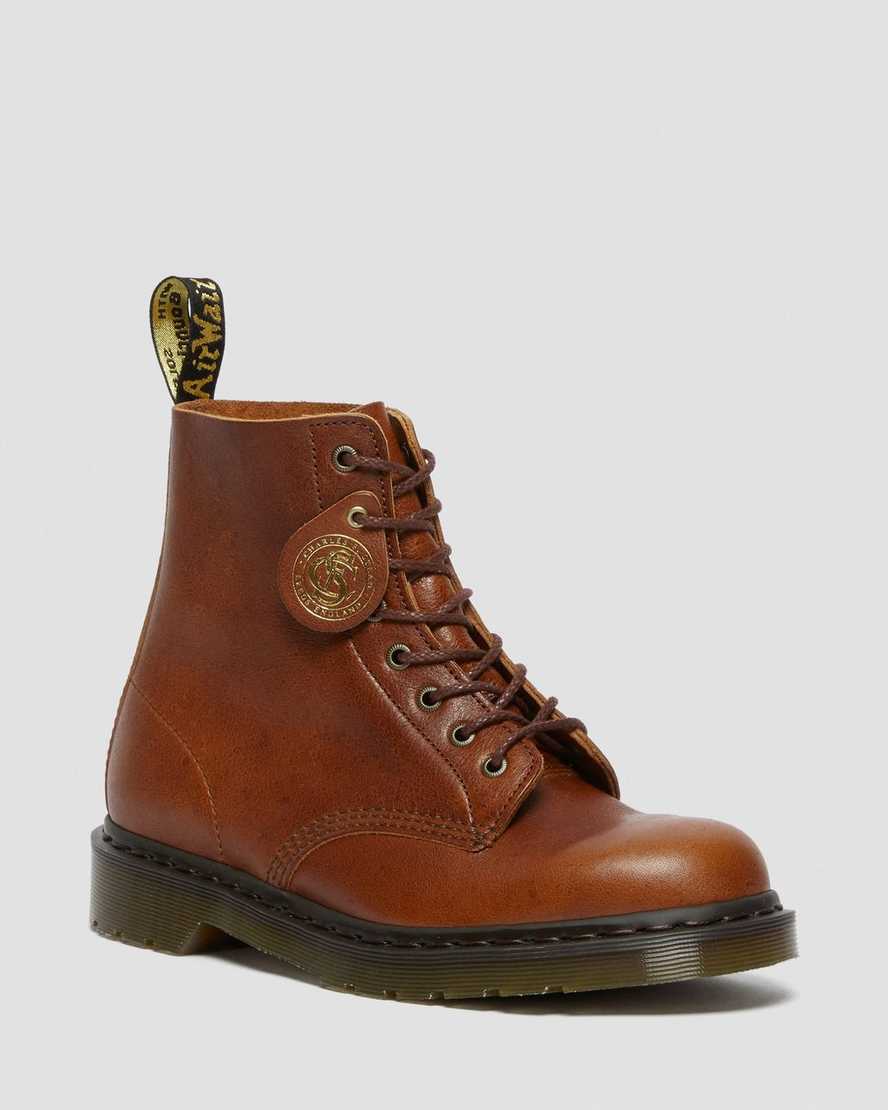 hellbraune dr. martens 1460 pascal herren-schnürstiefel