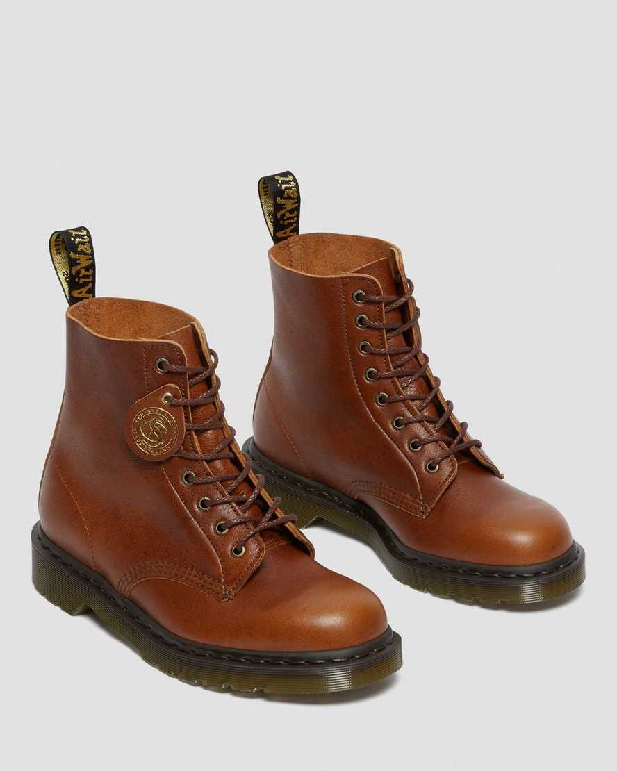 hellbraune dr. martens 1460 pascal herren-schnürstiefel