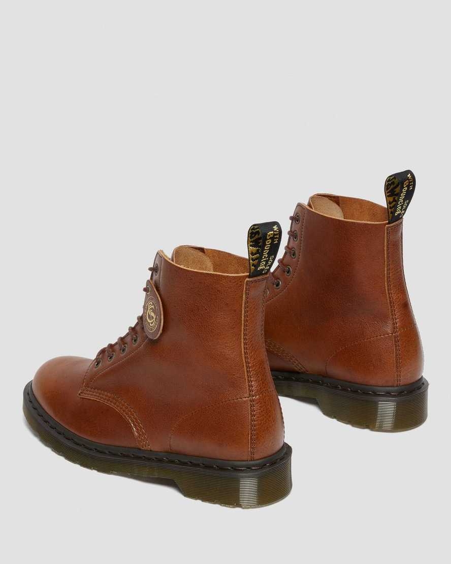 hellbraune dr. martens 1460 pascal herren-schnürstiefel