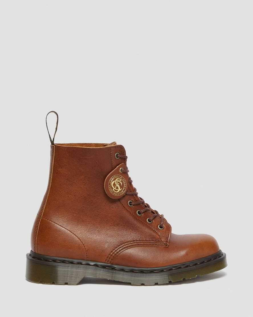 hellbraune dr. martens 1460 pascal herren-schnürstiefel