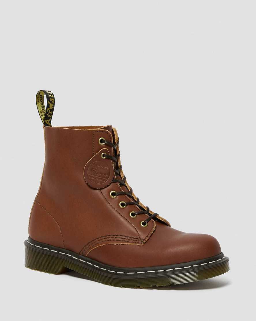 dr. martens 1460 herren-schnürstiefel hellbraun pflanzlich gegerbt