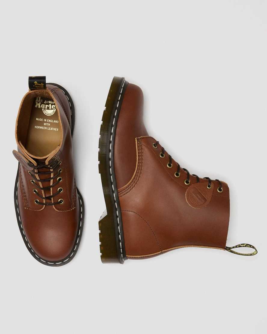 dr. martens 1460 herren-schnürstiefel hellbraun pflanzlich gegerbt
