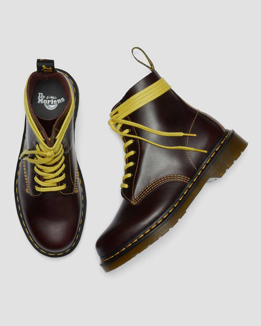 burgunderrote dr. martens 1460 pascal atlas herren-schnürstiefel
