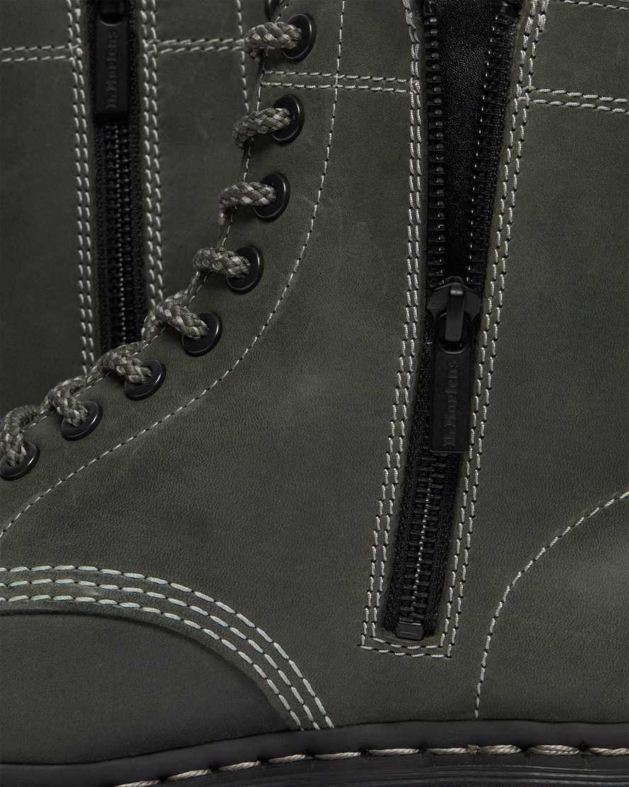 olivgrüne dr. martens 1460 pascal zip herren-schnürstiefel