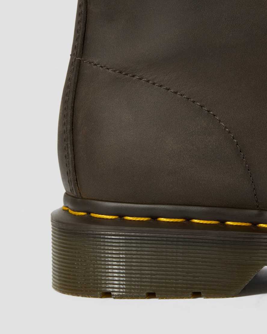 braune dr. martens 1460 crazy horse herren-schnürstiefel
