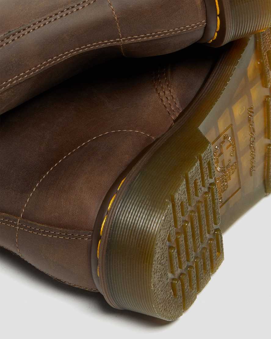 braune dr. martens 1460 crazy horse herren-schnürstiefel