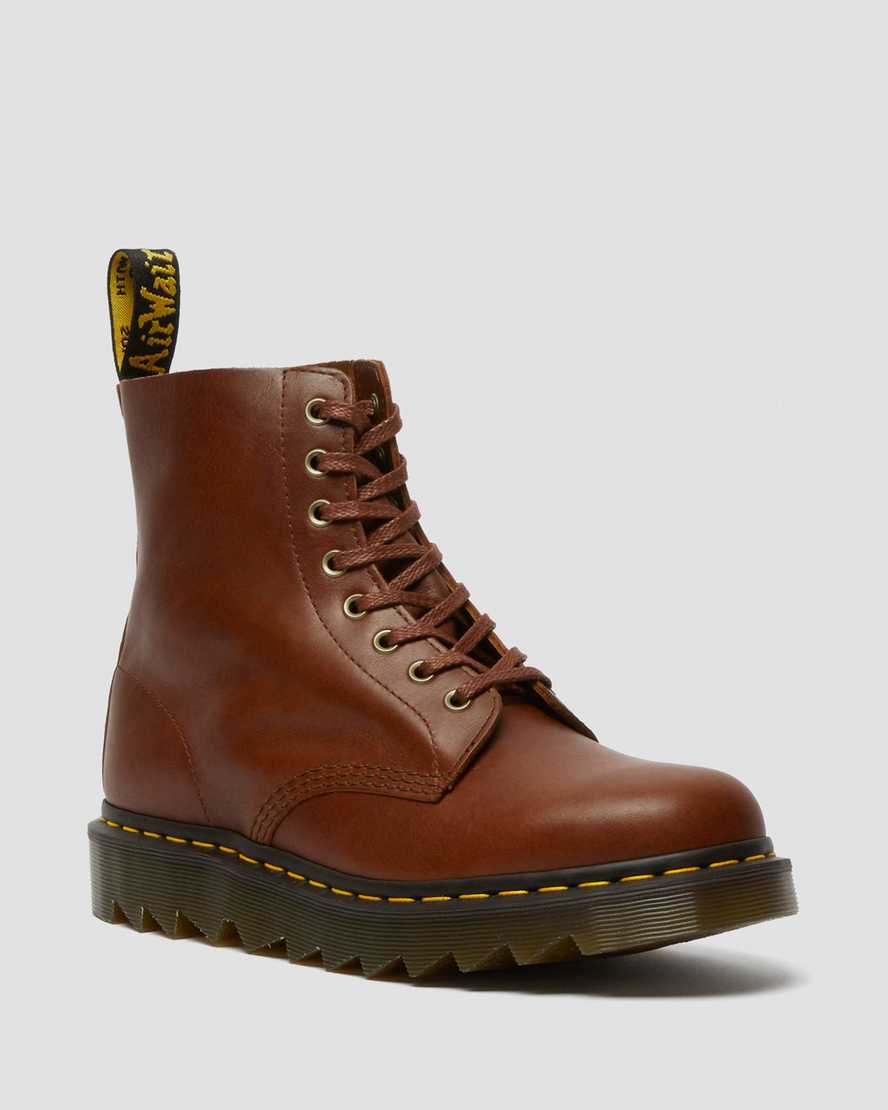 hellbraune dr. martens 1460 pascal ziggy herren-schnürstiefel
