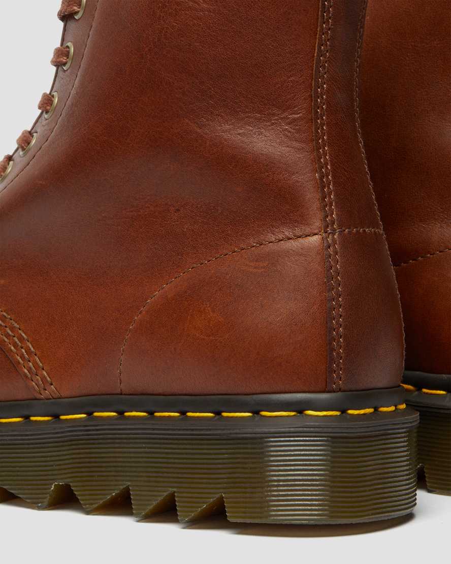 hellbraune dr. martens 1460 pascal ziggy herren-schnürstiefel