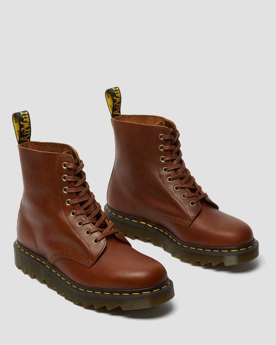 hellbraune dr. martens 1460 pascal ziggy herren-schnürstiefel