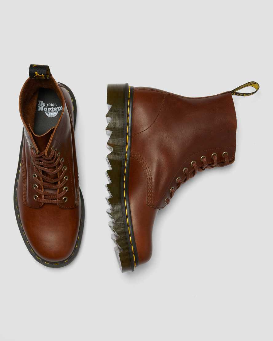 hellbraune dr. martens 1460 pascal ziggy herren-schnürstiefel