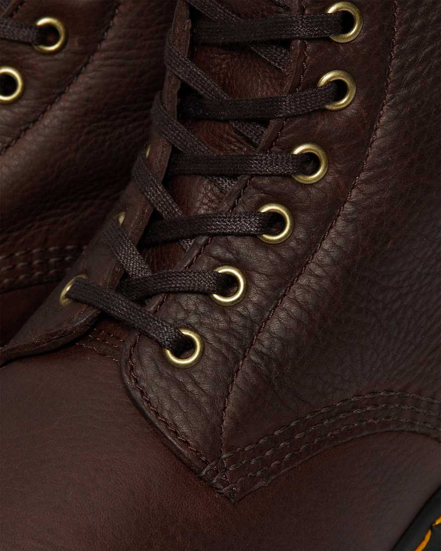 braune dr. martens 1460 pascal herrenstiefel mit kunstfellfutter