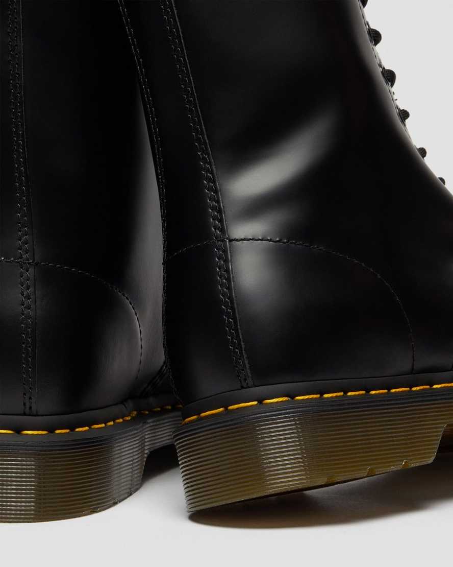 schwarze dr. martens 1490 smooth herrenstiefel mittelhoch