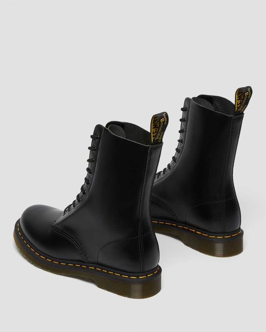 schwarze dr. martens 1490 smooth herrenstiefel mittelhoch
