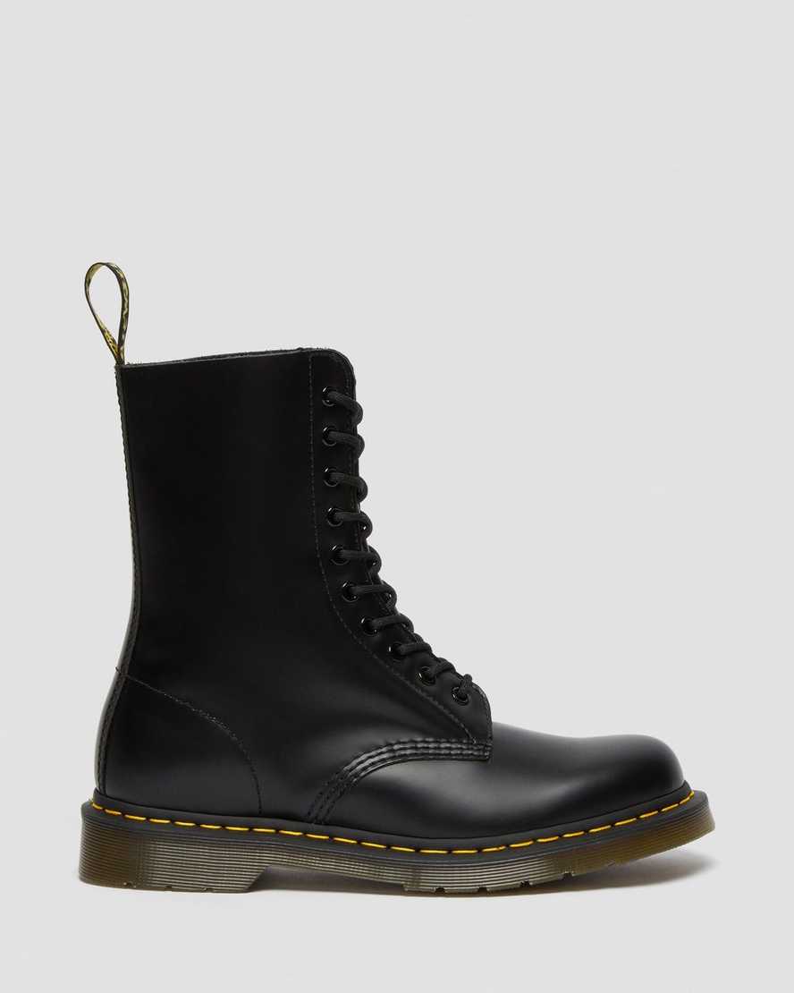 schwarze dr. martens 1490 smooth herrenstiefel mittelhoch
