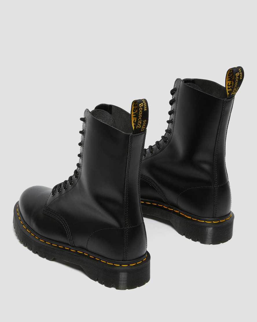 schwarze dr. martens 1490 bex smooth herrenstiefel mittelhoch