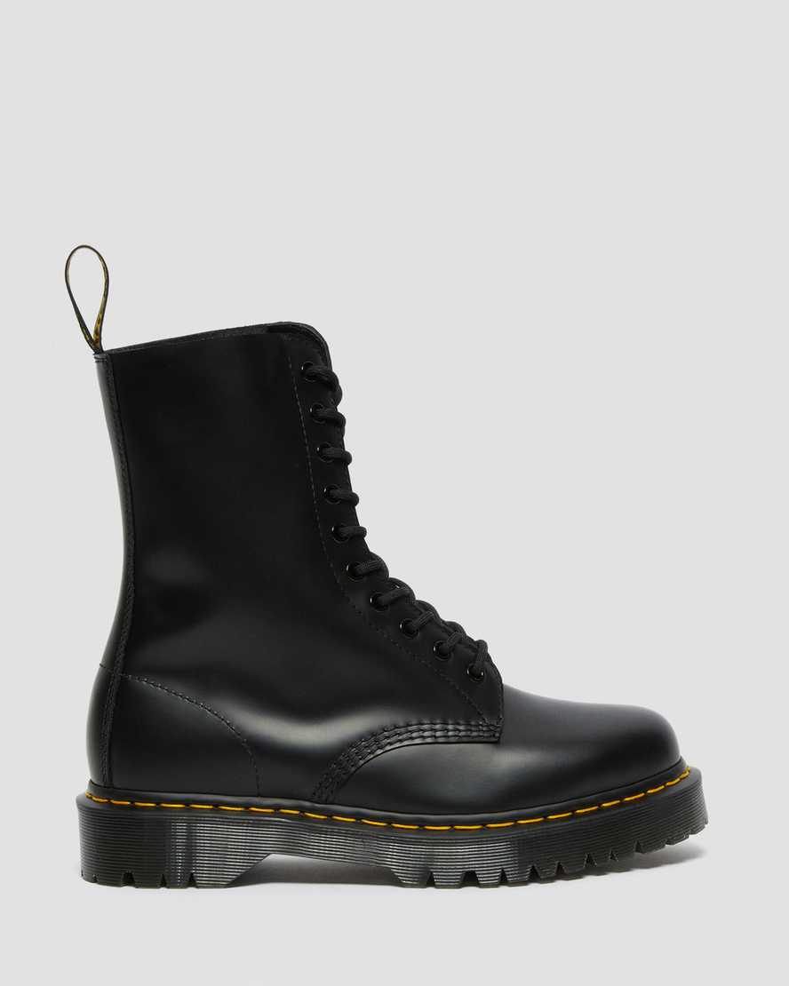 schwarze dr. martens 1490 bex smooth herrenstiefel mittelhoch