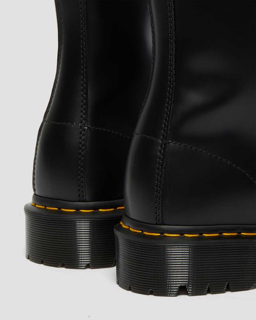 schwarze dr. martens 1490 bex smooth herrenstiefel mittelhoch